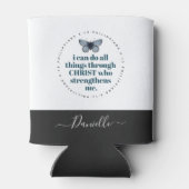 Chic Bible Verse Philippians Blue Butterfly Name Dosenkühler (Rückseite)