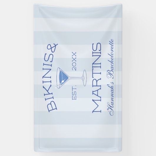 Chic Bikinis and Martinis Beach Junggeselinnen-Abs Banner (Vertikal)