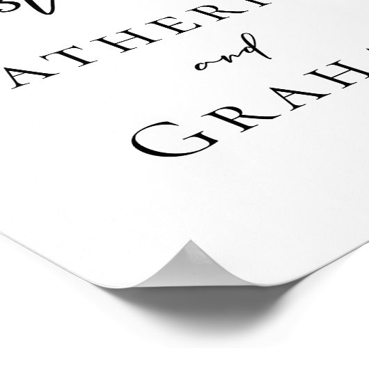 Chic Bitte unterschreiben Sie unser Gästebuchposte Poster (Ecke)