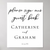 Chic Bitte unterschreiben Sie unser Gästebuchposte Poster (Vorne)