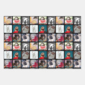 Chic Black 9 Foto Square Insta Muster Geschenkpapier Set (Vorderseite)