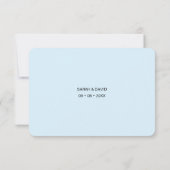 Chic Black and Blue UAWG wedding vorbehaltener Pla RSVP Karte (Rückseite)