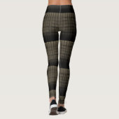 chic black and brown plaid - Cyber Plaid Leggings (Rückseite)