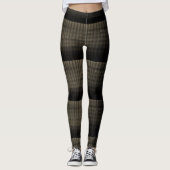 chic black and brown plaid - Cyber Plaid Leggings (Vorderseite)