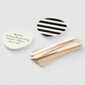 Chic Black and Elfenbeinstreifen benutzerdefiniert Fächer (Non-assembled)