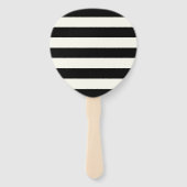 Chic Black and Elfenbeinstreifen benutzerdefiniert Fächer (Rückseite)