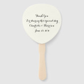 Chic Black and Elfenbeinstreifen benutzerdefiniert Fächer (Vorderseite)