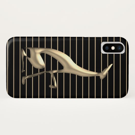 Chic Black and Gold Case-Mate iPhone Hülle (Rückseite (Horizontal))