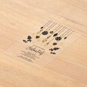 Chic Black and Gold Christmas Ornaments  Acryleinladungen (Ablage )