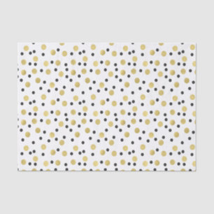 Chic Black and Gold Confetti Seidenpapier