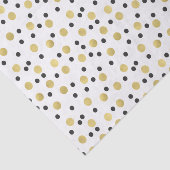 Chic Black and Gold Confetti Seidenpapier (Ausschnitt)