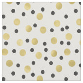 Chic Black and Gold Confetti Stoff (Nahaufnahme)