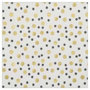 Chic Black and Gold Confetti Stoff
