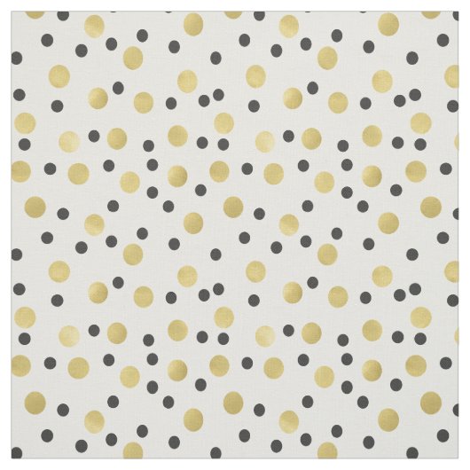 Chic Black and Gold Confetti Stoff (Muster)
