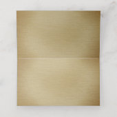 Chic Black and Gold Foil Individuelle Platzkarte (Innenseite Aufgefaltet)