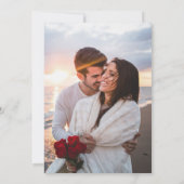 Chic Black and Gold Glitzer Script Foto Hochzeit Einladung (Rückseite)