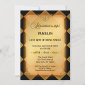 Chic Black and Gold Junggeselinnen-Abschied Einladung (Vorderseite)