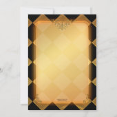 Chic Black and Gold Junggeselinnen-Abschied Einladung (Rückseite)