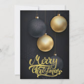 Chic Black and Gold Save The Date (Rückseite)