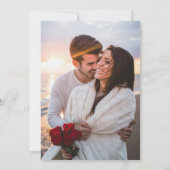 Chic Black and Gold Script Art Deco Foto Hochzeit Save The Date (Rückseite)