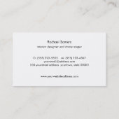 Chic Black and Gold Striping Designer (kein Glanz) Visitenkarte (Rückseite)