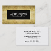 Chic Black and Gold | Visitenkarten Visitenkarte (Vorne/Hinten)