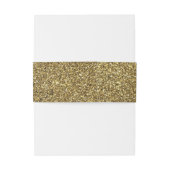 Chic Black and Gold Wedding Einladungsbanderole (Rückseitenbeispiel)