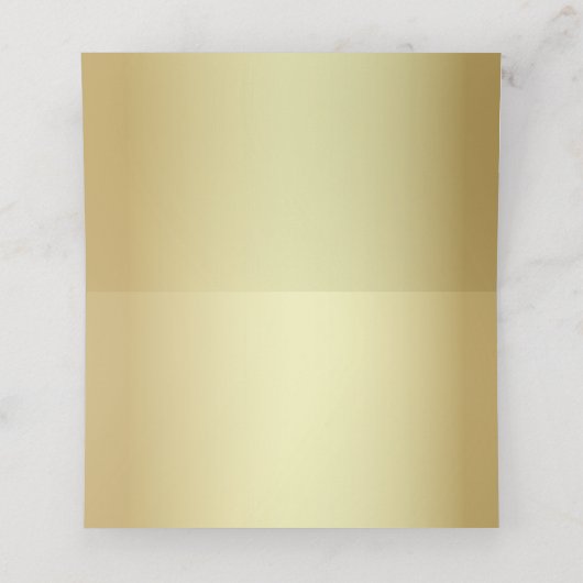 Chic Black and Gold Wedding Platzkarte (Innenseite Aufgefaltet)