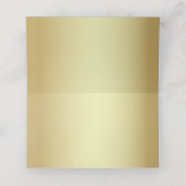 Chic Black and Gold Wedding Platzkarte (Innenseite Aufgefaltet)
