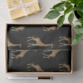 Chic Black and Golden Giraffe Print Seidenpapier (Geschenk)