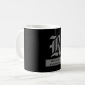 Chic Black and Gray Classic American Text Kaffeetasse (Vorderseite Links)