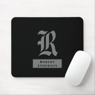 Chic Black and Gray Classic Mousepad