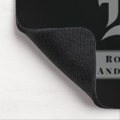 Chic Black and Gray Classic Text Monogram Mousepad (Ecke)