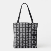 Chic Black and Gray Shape Pattern Tasche (Rückseite)