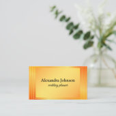 Chic Black and Orange Foil Luxury Hochzeitsplaner Visitenkarte (Stehend Vorderseite)