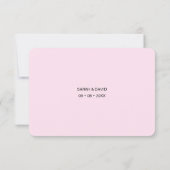 Chic Black and Pink UAWG wedding vorbehaltener Pla RSVP Karte (Rückseite)