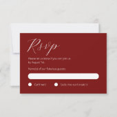 Chic Black and Red RSVP-Karte RSVP Karte (Vorderseite)