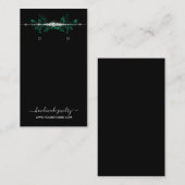 Chic Black and Silver Glitzer Earring Display Visitenkarte (Vorne/Hinten)