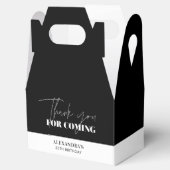 Chic Black and White Birthday Danke Geschenkschachtel (Geöffnet)