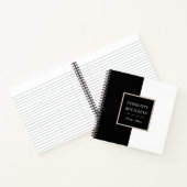 Chic Black and White Color Block Notebook Notizblock (Innenseite)