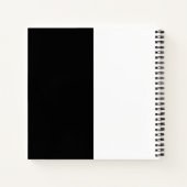 Chic Black and White Color Block Notebook Notizblock (Rückseite)