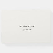 Chic Black and White Couple Monogram Gästebuch (Rückseite)