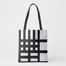 Chic Black and White Custom Totbeutel Tasche