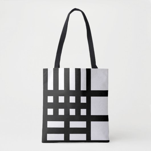 Chic Black and White Custom Totbeutel Tasche (Vorderseite)