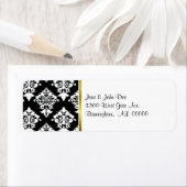Chic Black and White Damask Labels (Insitu)