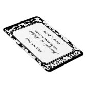 Chic Black and White Damask Wedding Save the Date Magnet (Rechte Seite)