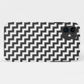 Chic Black and White Diagonal Chevrons Case-Mate iPhone Hülle (Rückseite (Horizontal))