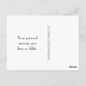 Chic Black and White Eiffel Tower Vielen Dank Postkarte (Rückseite)