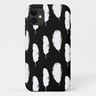 Chic Black and White Feathers Case-Mate iPhone Hülle