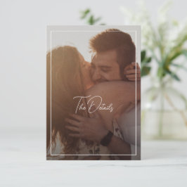 Chic Black and White Foto Moderne Hochzeit Begleitkarte